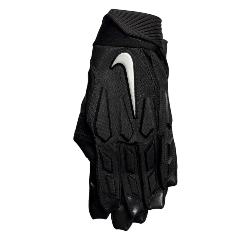 Nike D-Tack 6.0 Lineman Football Gloves Black Silver Gray Padded Men XXL 2XL NWT